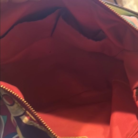 Coach Poppy Pop C Graffiti Pink and Green Shoulder Bag